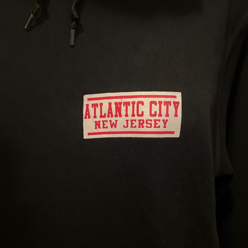 Atlantic City New Jersey Black Pullover Sweatshirt Hoodie Unisex Size S - Picture 5 of 9